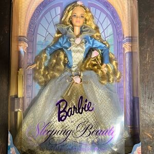 Barbie Sleeping Beauty in Gold and Blue Gown NIB